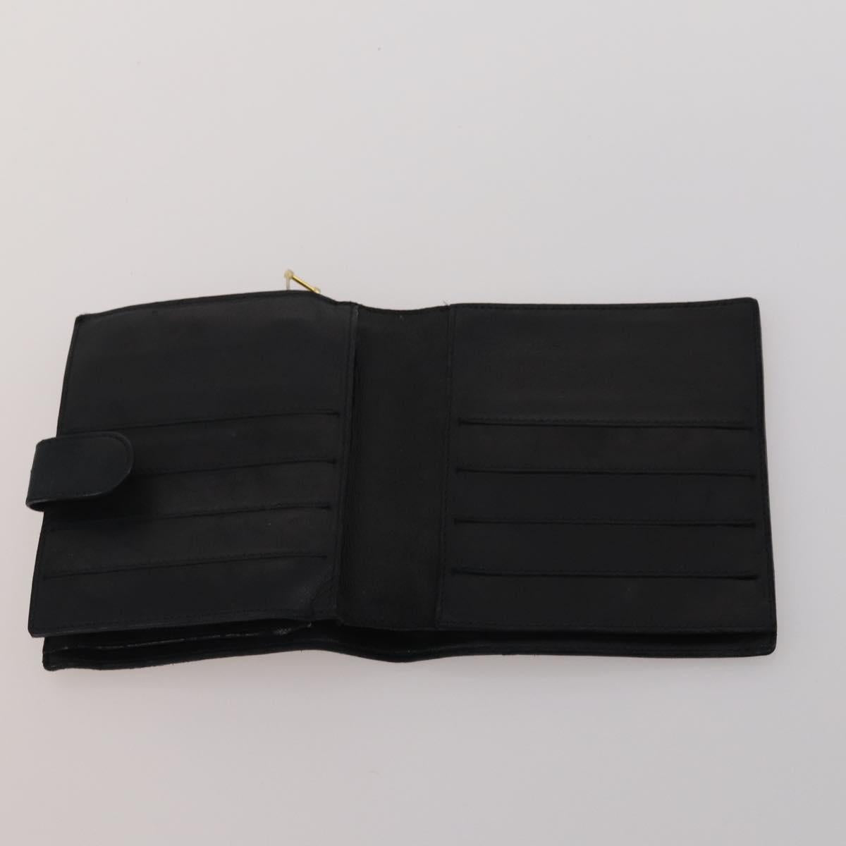 BOTTEGA VENETA INTRECCIATO Wallet Leather 10 Set Black Beige Auth CB291