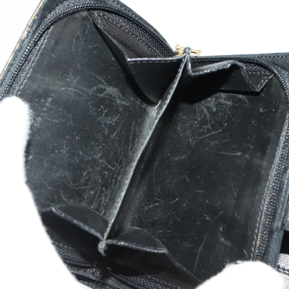 BOTTEGA VENETA INTRECCIATO Wallet Leather 10 Set Black Beige Auth CB291