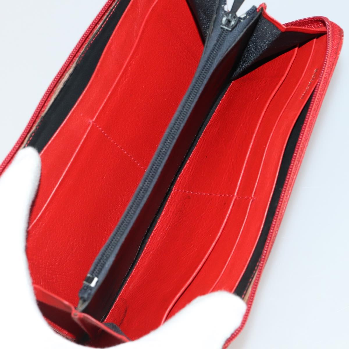 Christian Dior Trotter Canvas Wallet Leather PVC 10 Set Black Red Auth CB293