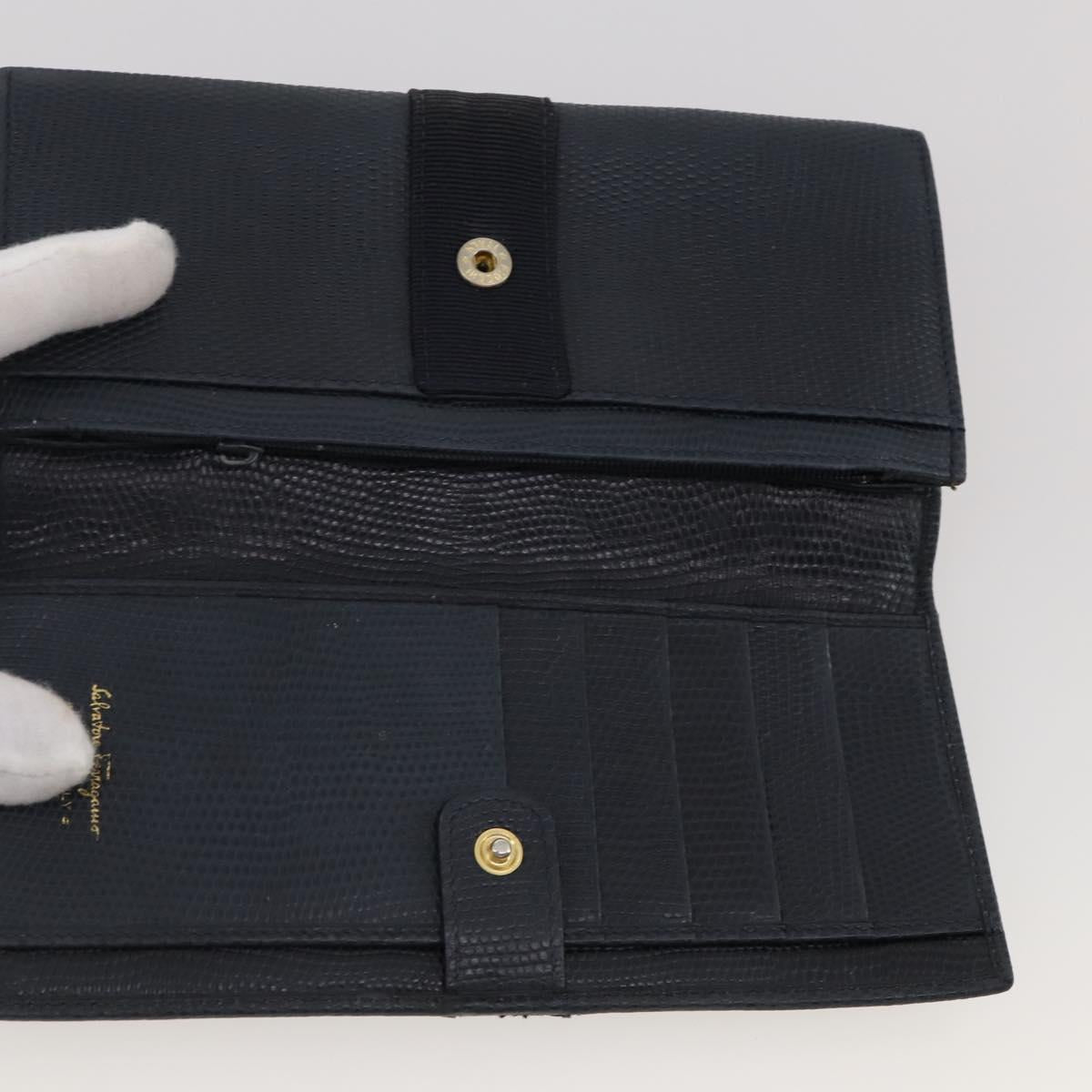 Salvatore Ferragamo Wallet Leather 10 Set Black Brown Red Auth CB294