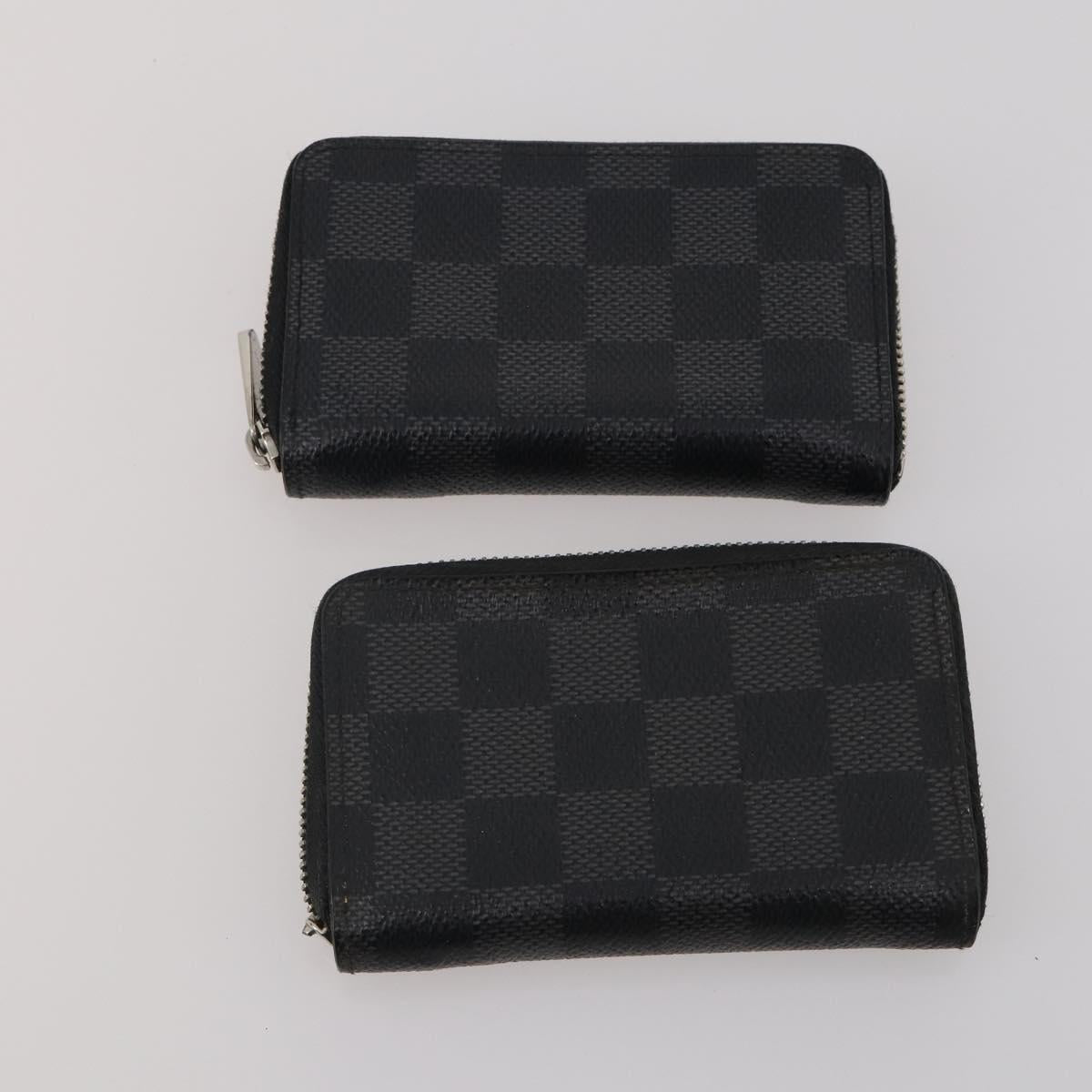 LOUIS VUITTON Damier Graphite Wallet 10 Set LV Auth CB303