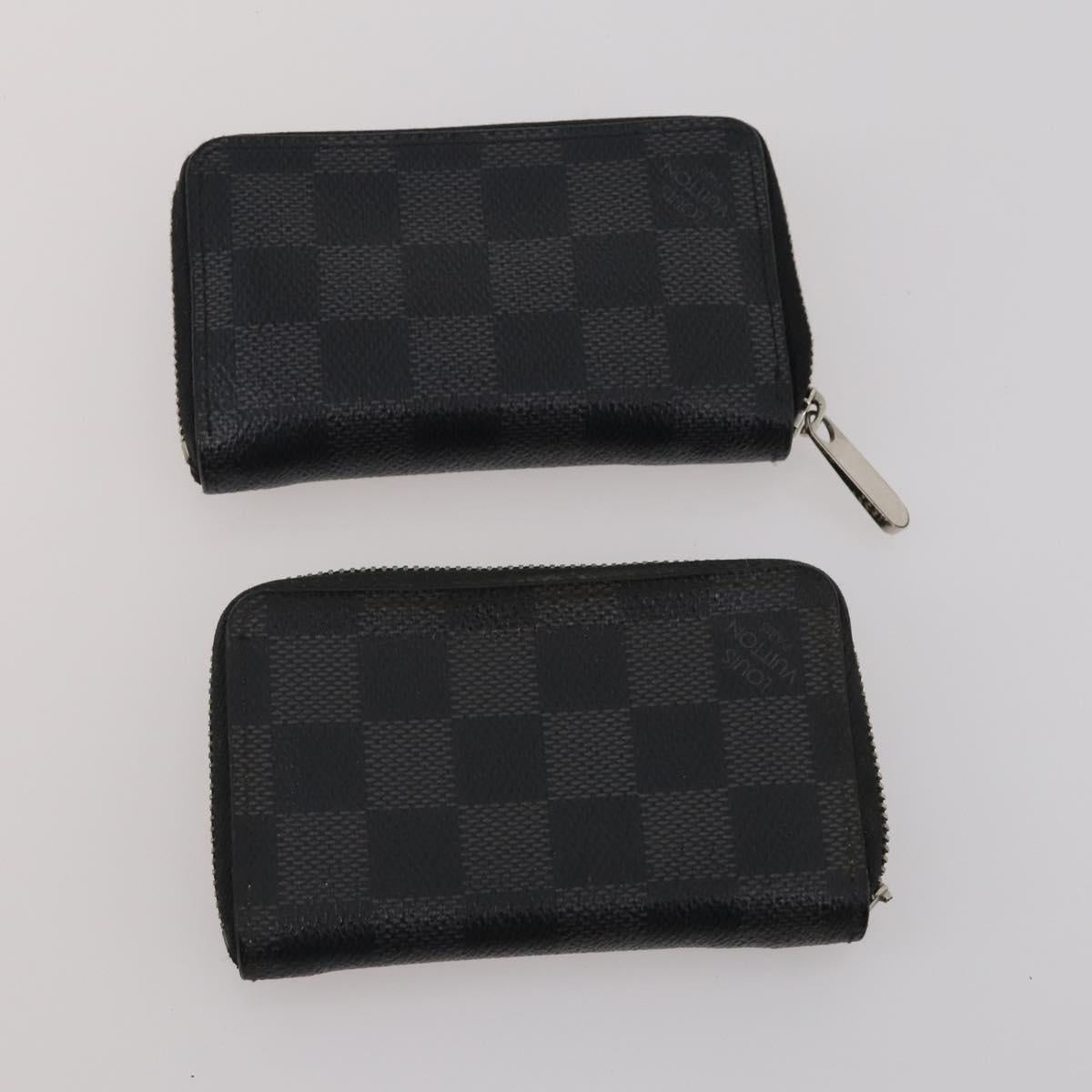 LOUIS VUITTON Damier Graphite Wallet 10 Set LV Auth CB303