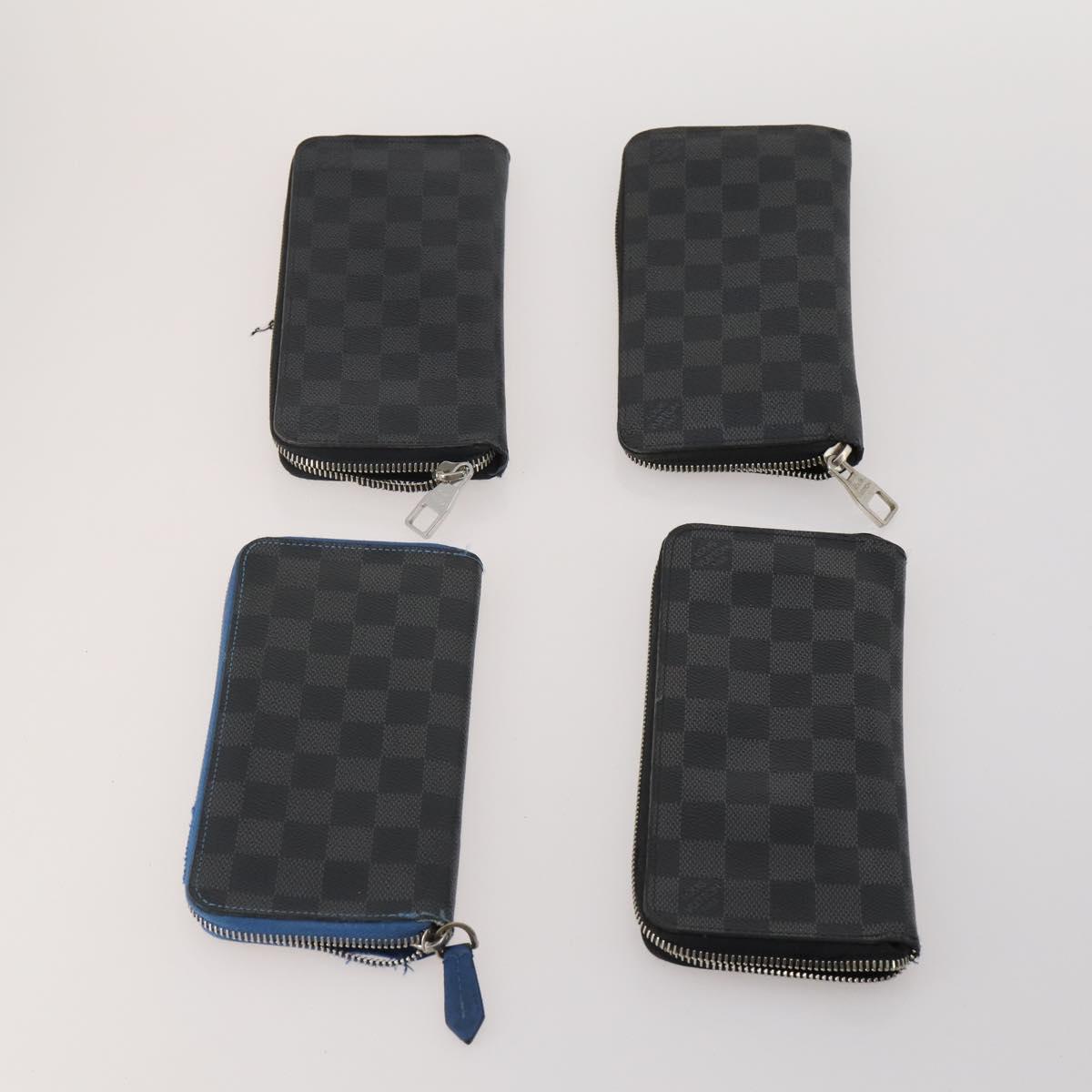 LOUIS VUITTON Damier Graphite Wallet 10 Set LV Auth CB303