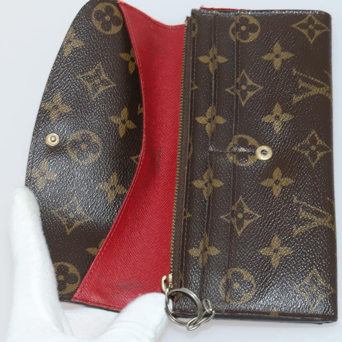LOUIS VUITTON Monogram Wallet Leather 10 Set Black LV Auth CB304