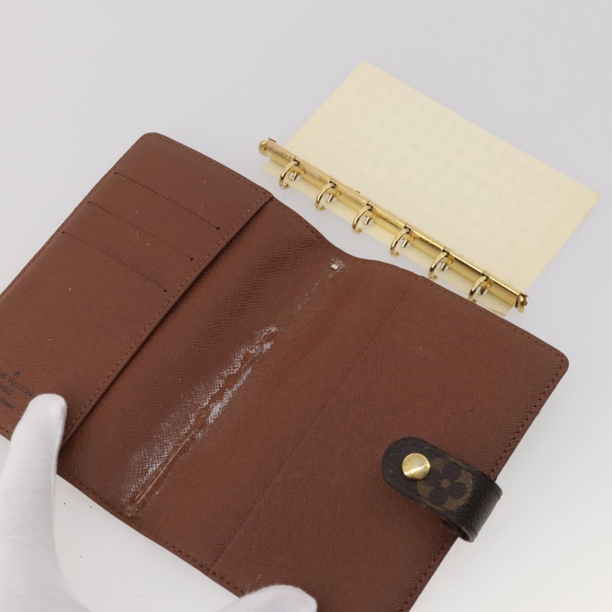 LOUIS VUITTON Monogram Agenda PM Day Planner Cover 10 Set LV Auth CB305