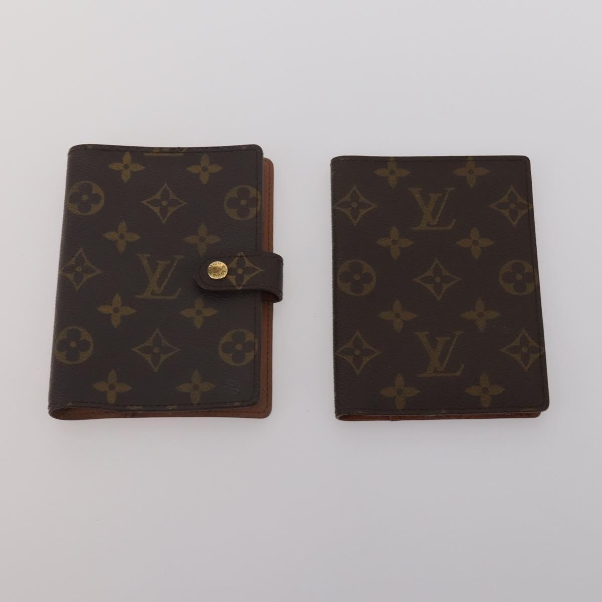 LOUIS VUITTON Monogram Agenda PM Day Planner Cover 10 Set LV Auth CB305