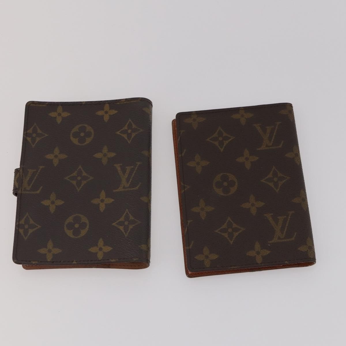 LOUIS VUITTON Monogram Agenda PM Day Planner Cover 10 Set LV Auth CB305