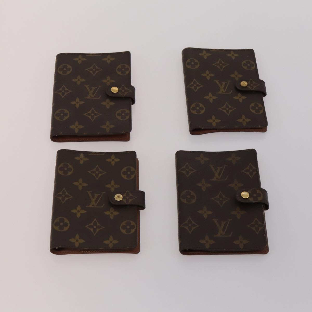 LOUIS VUITTON Monogram Agenda PM Day Planner Cover 10 Set LV Auth CB305