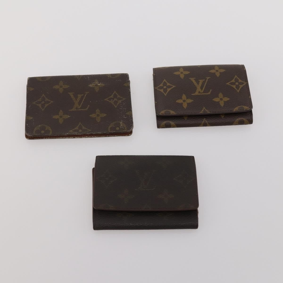 LOUIS VUITTON Monogram Card Case 10 Set LV Auth CB306