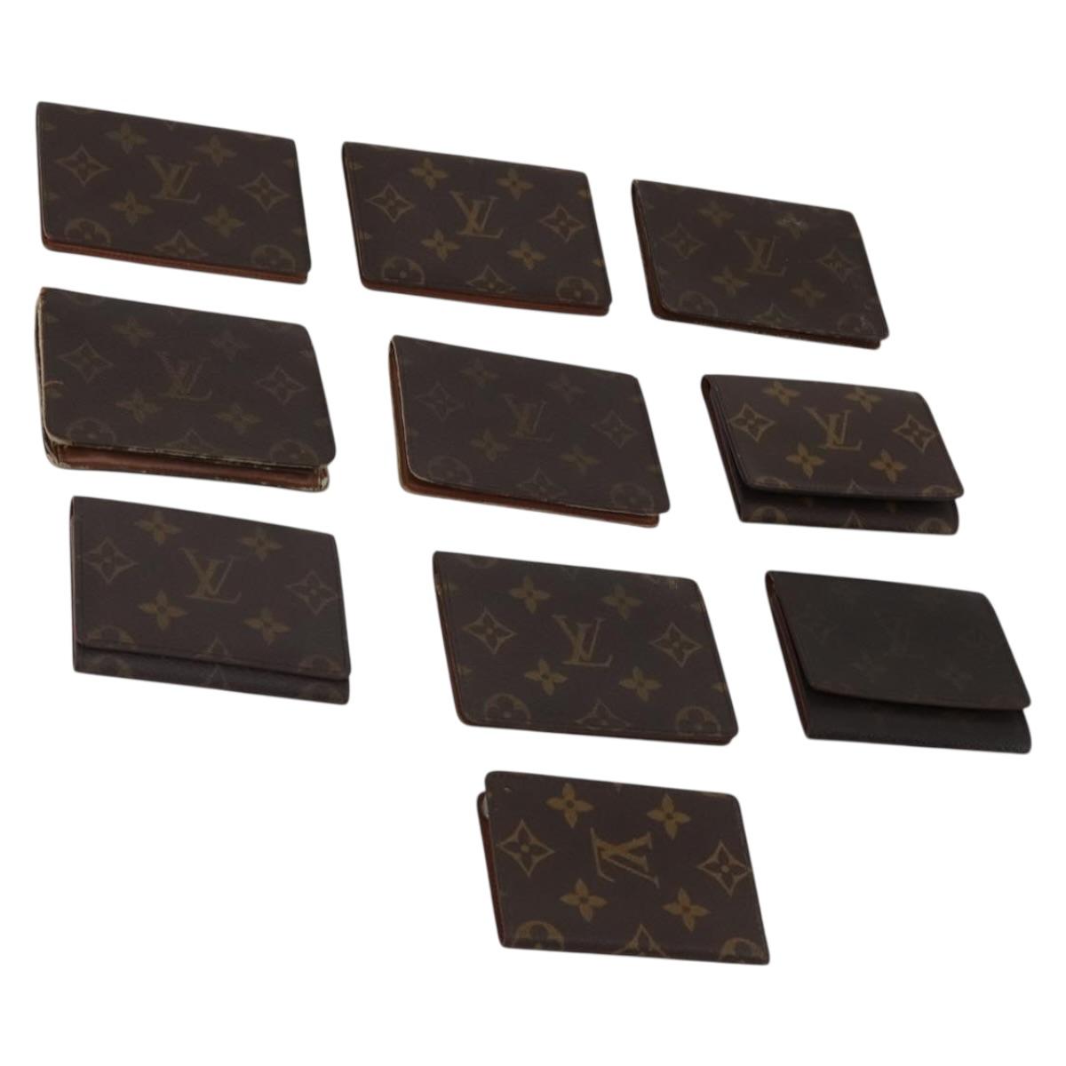 LOUIS VUITTON Monogram Card Case 10 Set LV Auth CB306