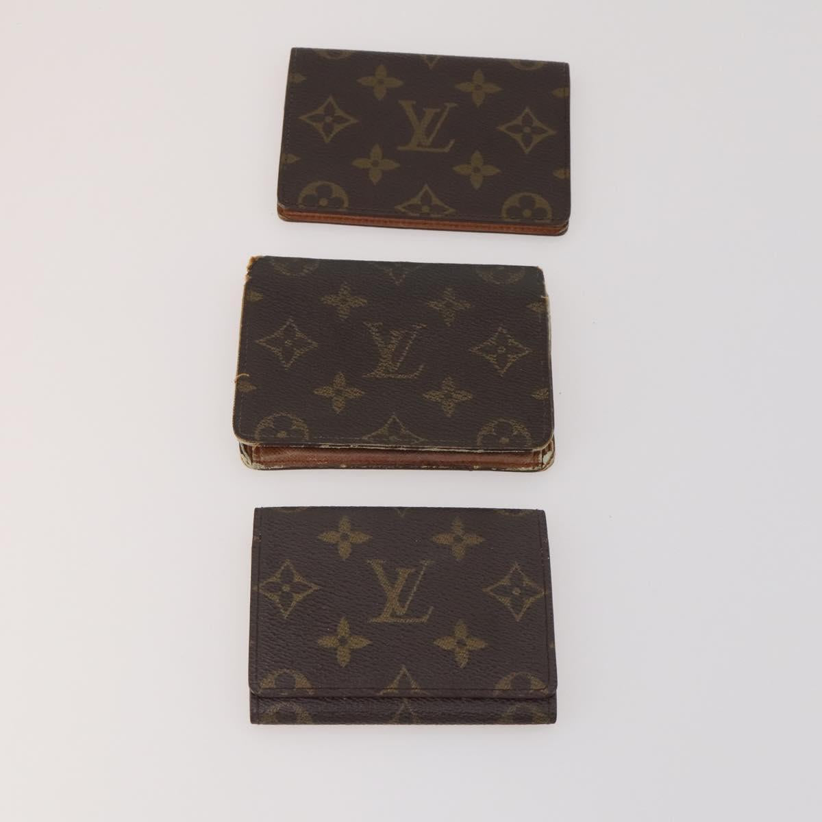 LOUIS VUITTON Monogram Card Case 10 Set LV Auth CB306