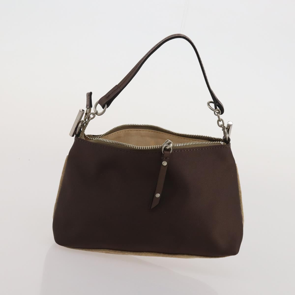 BURBERRY Nova Check Boston Bag Canvas 5 Set Beige Auth CB312