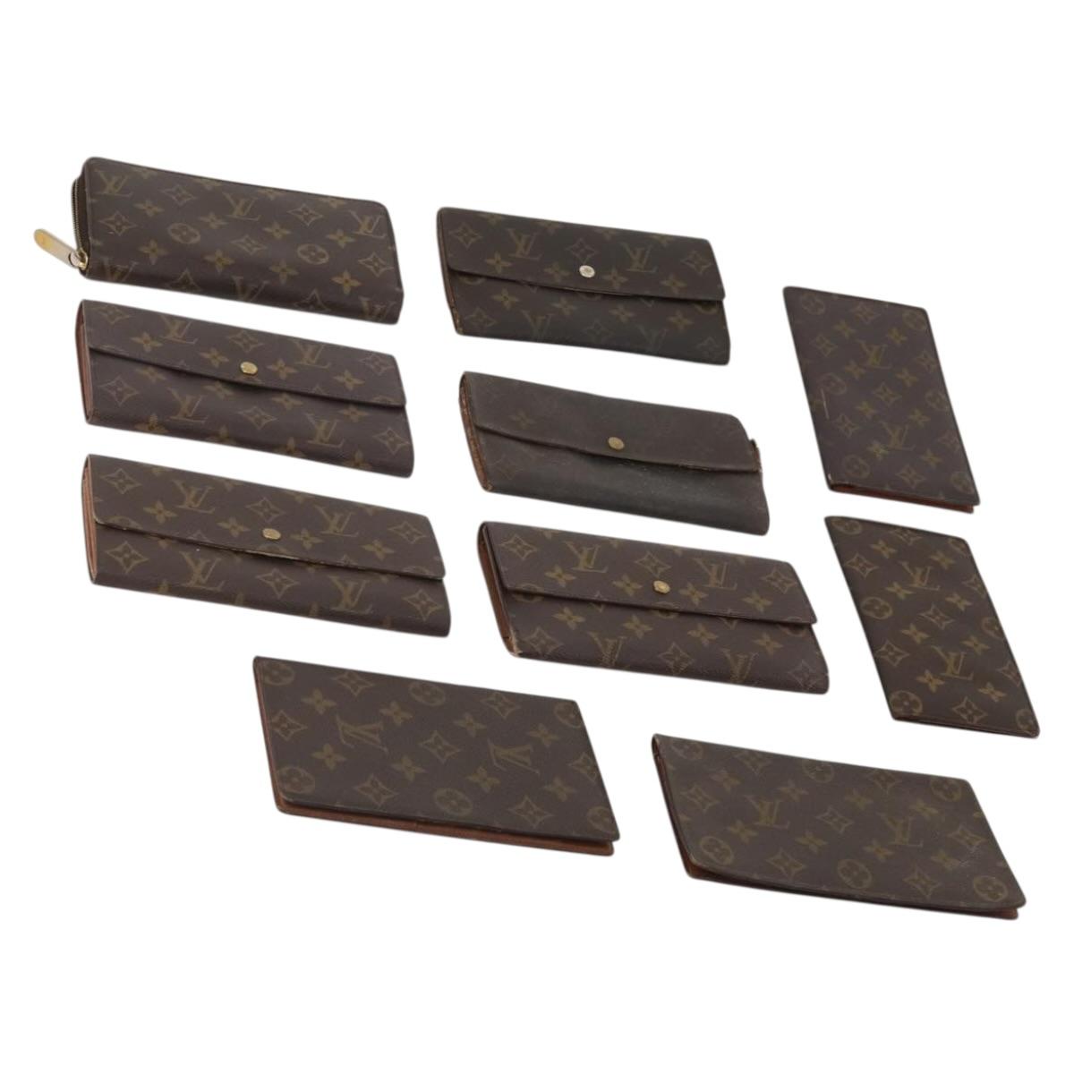 LOUIS VUITTON Monogram Wallet 10 Set LV Auth CB315