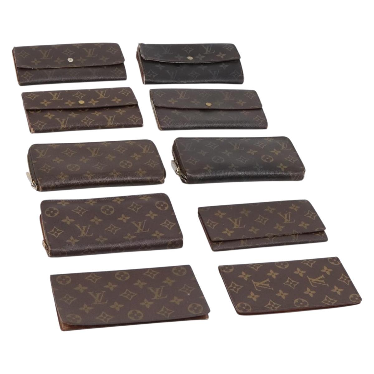 LOUIS VUITTON Monogram Long Wallet 10 Set LV Auth CB318