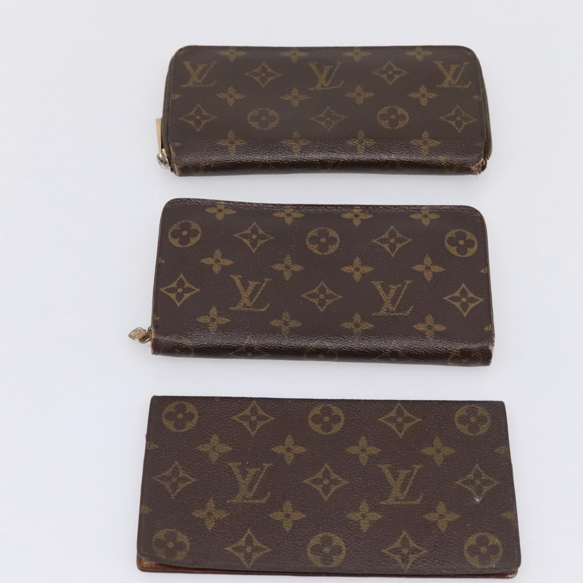 LOUIS VUITTON Monogram Long Wallet 10 Set LV Auth CB318