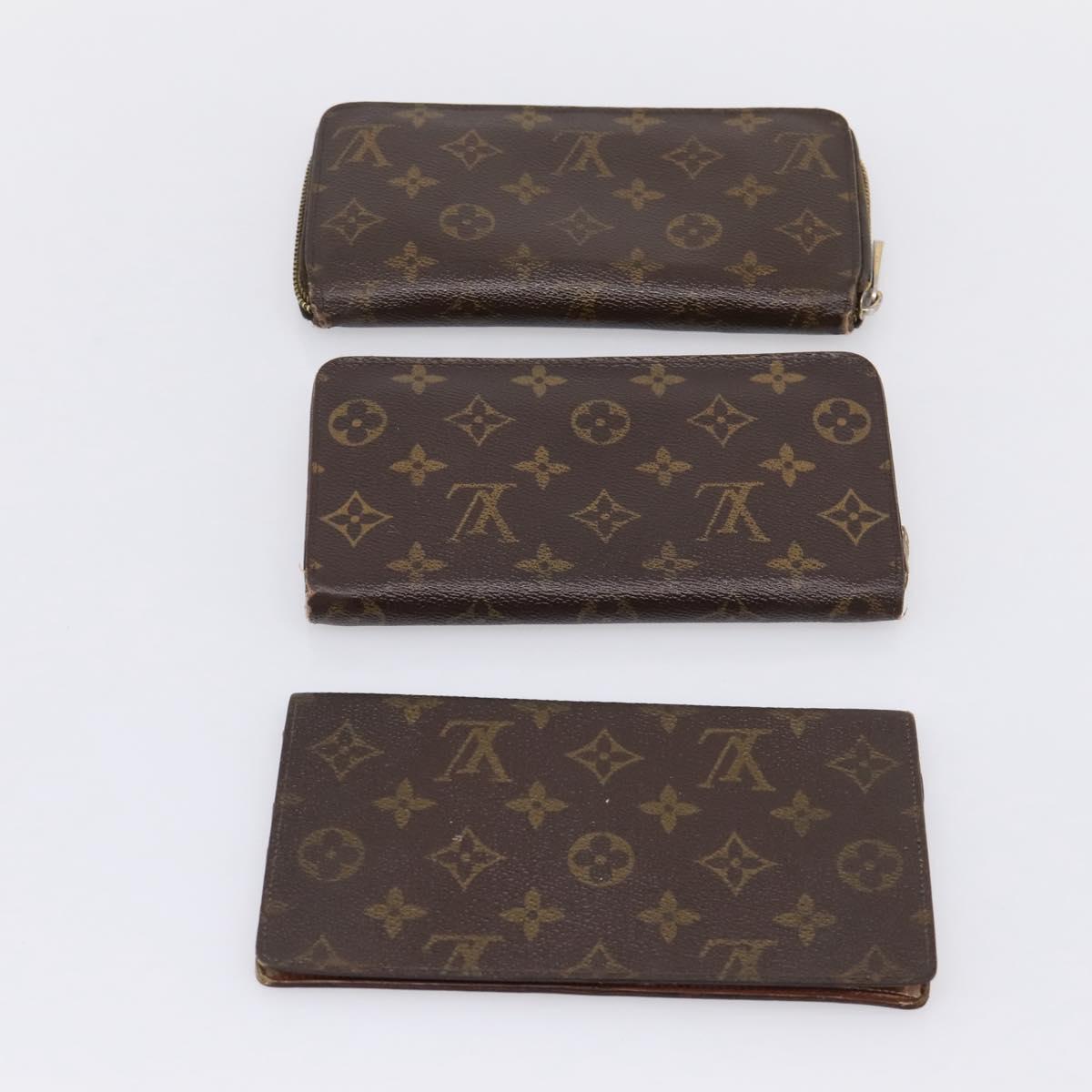 LOUIS VUITTON Monogram Long Wallet 10 Set LV Auth CB318