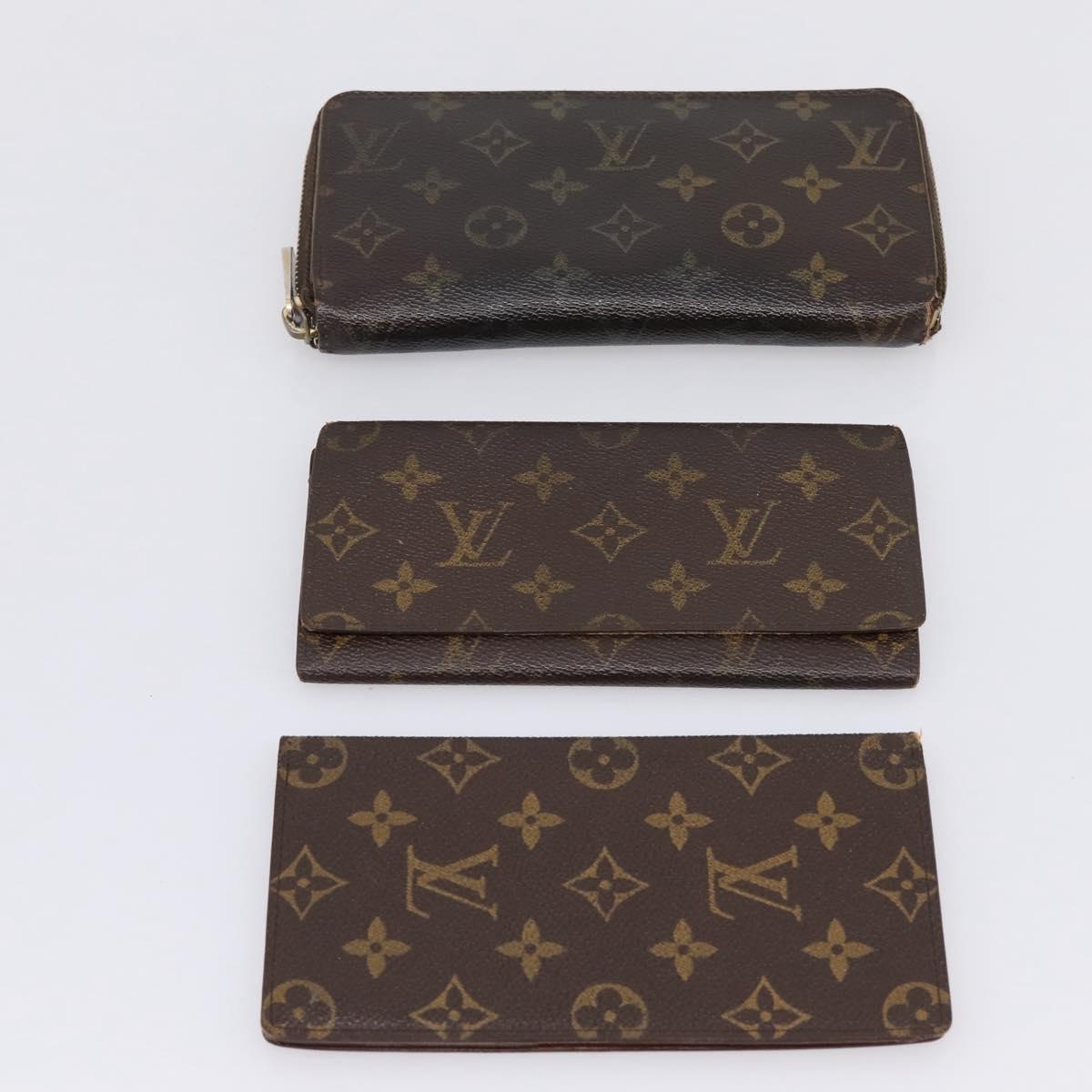 LOUIS VUITTON Monogram Long Wallet 10 Set LV Auth CB318