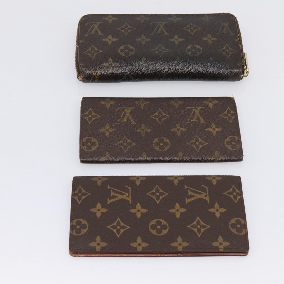 LOUIS VUITTON Monogram Long Wallet 10 Set LV Auth CB318