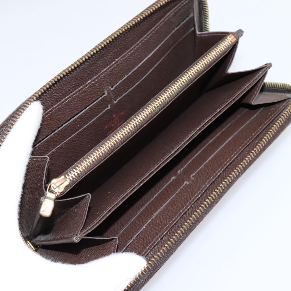 LOUIS VUITTON Damier Ebene Long Wallet 10 Set LV Auth CB319