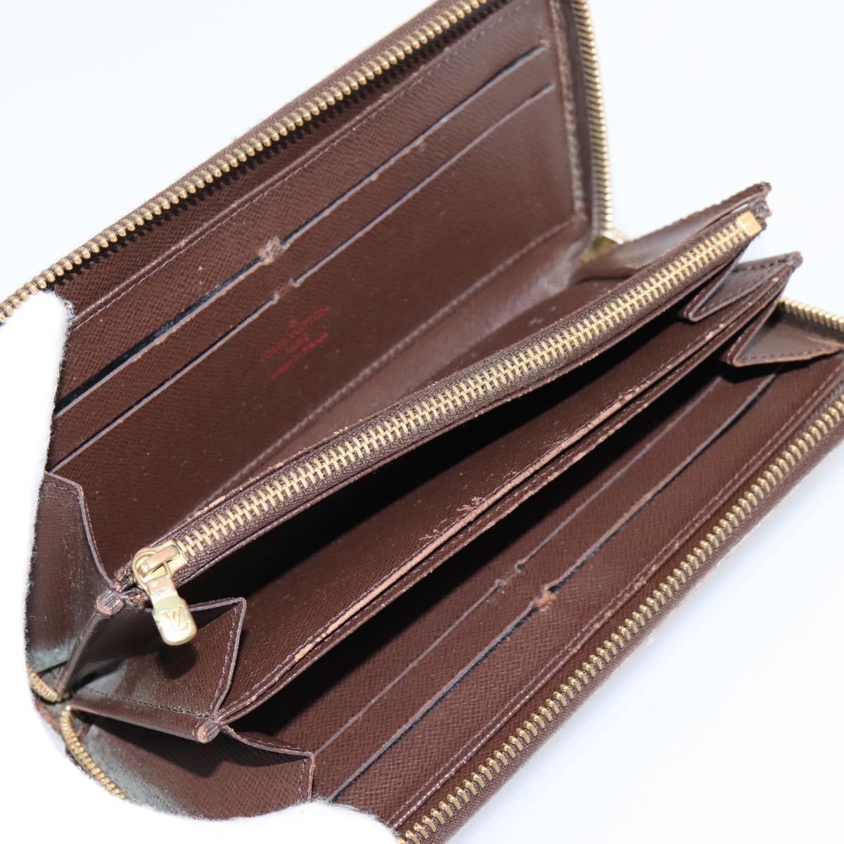 LOUIS VUITTON Damier Ebene Long Wallet 10 Set LV Auth CB319