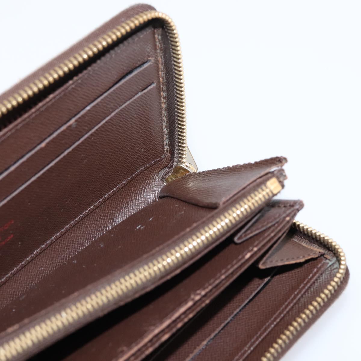 LOUIS VUITTON Damier Ebene Long Wallet 10 Set LV Auth CB319