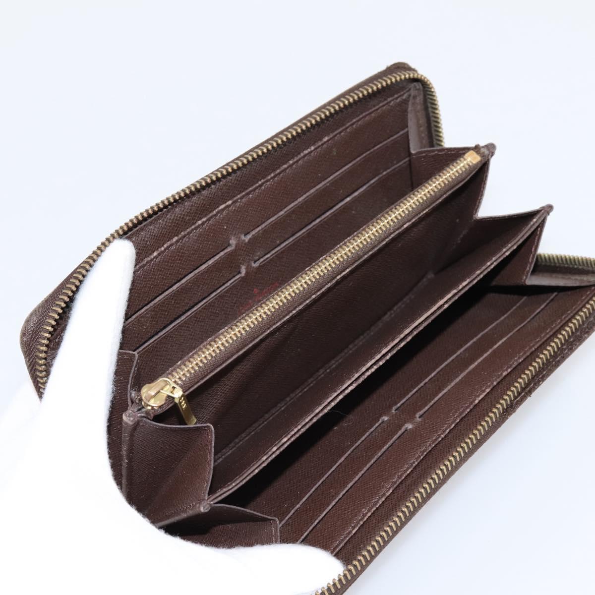 LOUIS VUITTON Damier Ebene Long Wallet 10 Set LV Auth CB319