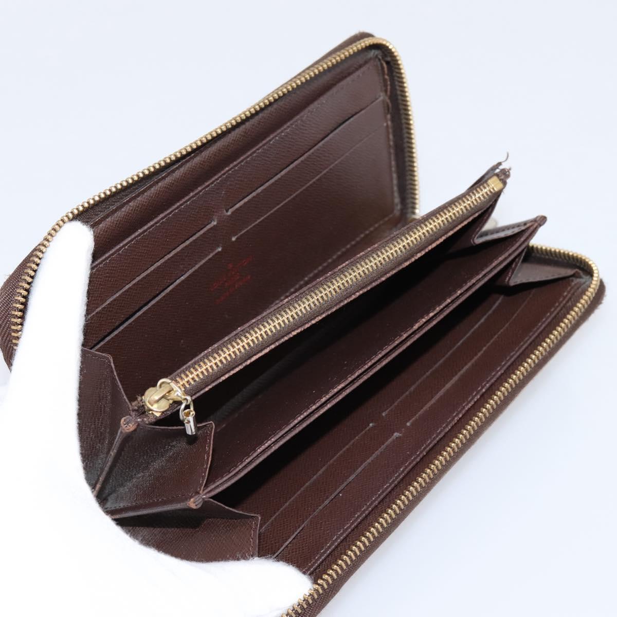 LOUIS VUITTON Damier Ebene Long Wallet 10 Set LV Auth CB319