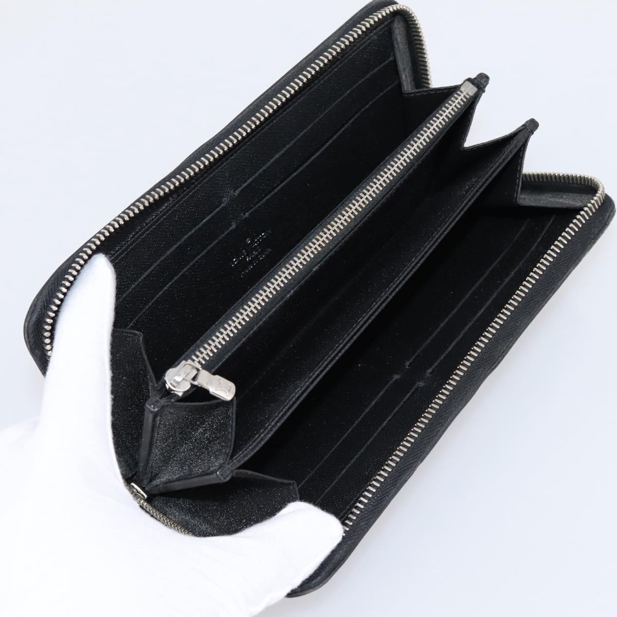 LOUIS VUITTON Epi Long Wallet 10 Set Black Brown Yellow LV Auth CB320