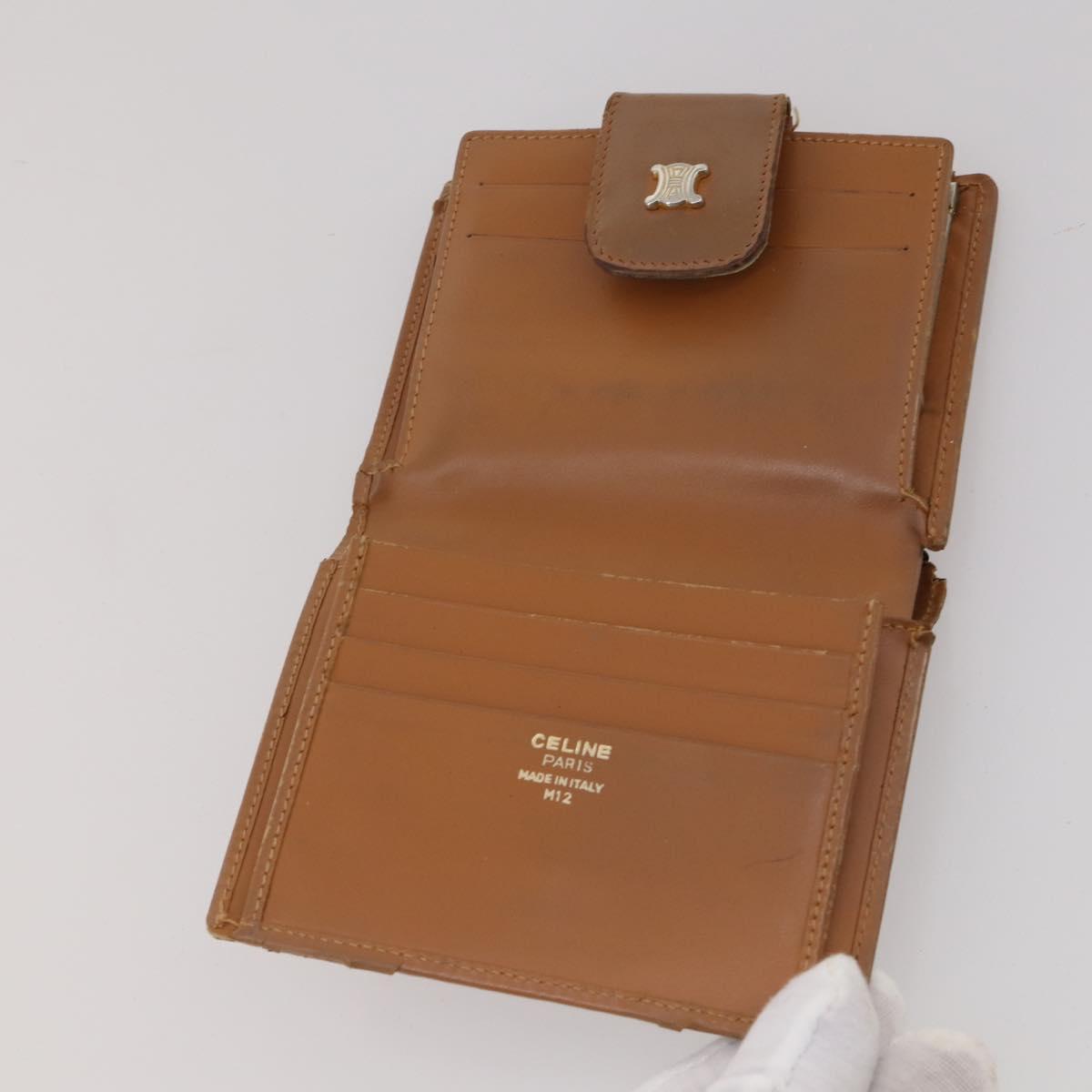 CELINE Macadam Canvas Wallet PVC Leather 10 Set Brown Beige Black Auth CB323