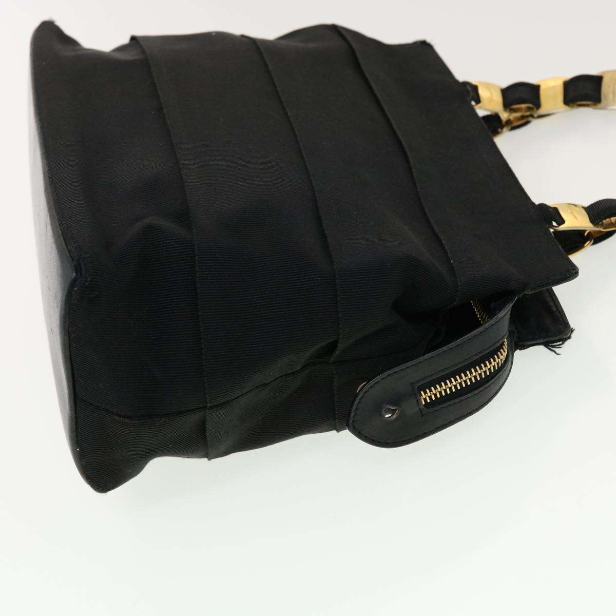 Salvatore Ferragamo Hand Bag Nylon Black AU-21-5251 Auth cl499