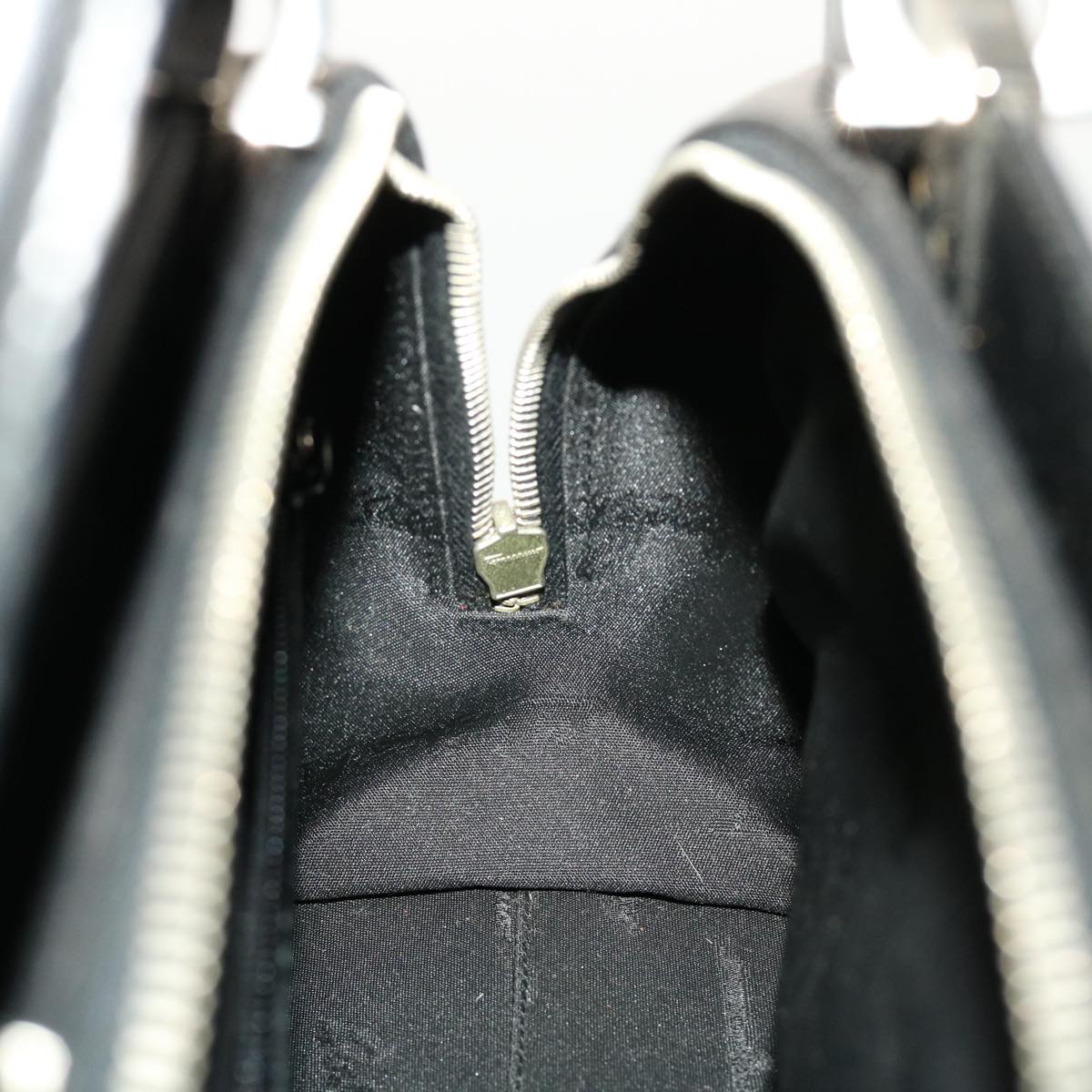 Salvatore Ferragamo Hand Bag Leather Black Auth cl501