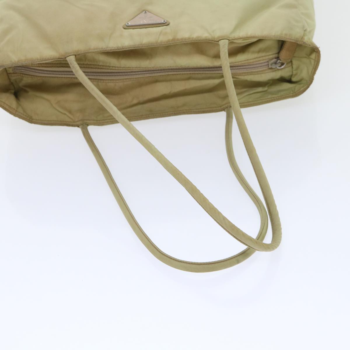 PRADA Shoulder Bag Nylon Khaki Auth cl676