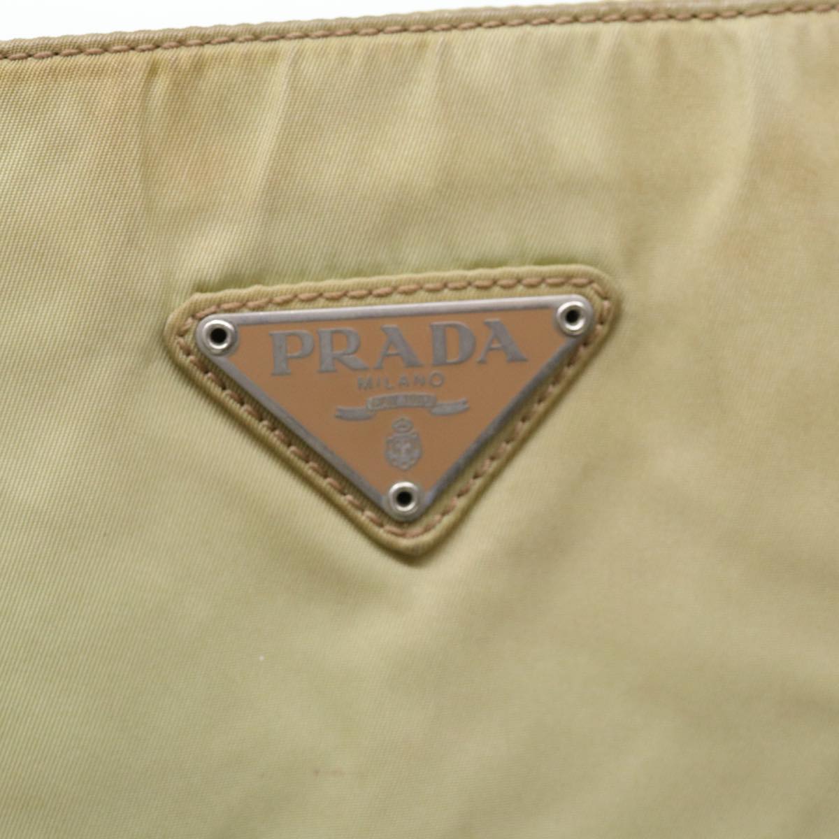 PRADA Shoulder Bag Nylon Khaki Auth cl676