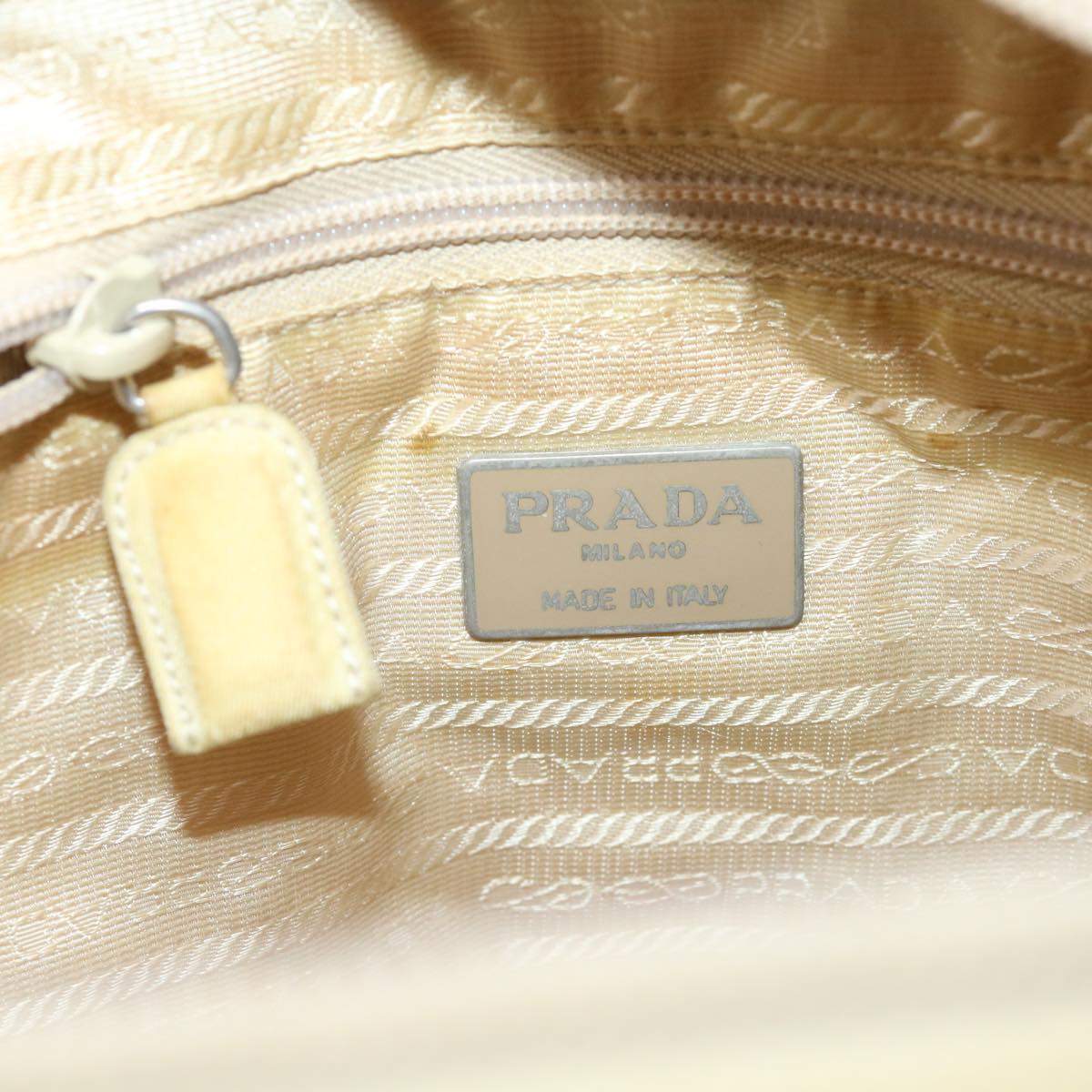 PRADA Shoulder Bag Nylon Khaki Auth cl676