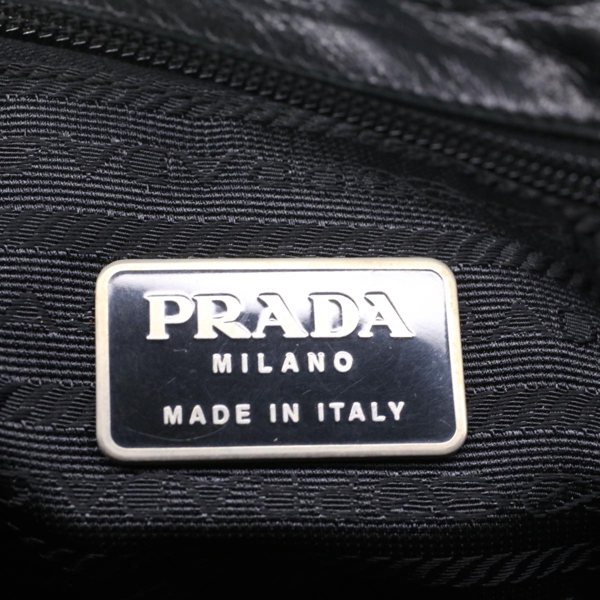 PRADA Tote Bag Nylon Black Auth cl693