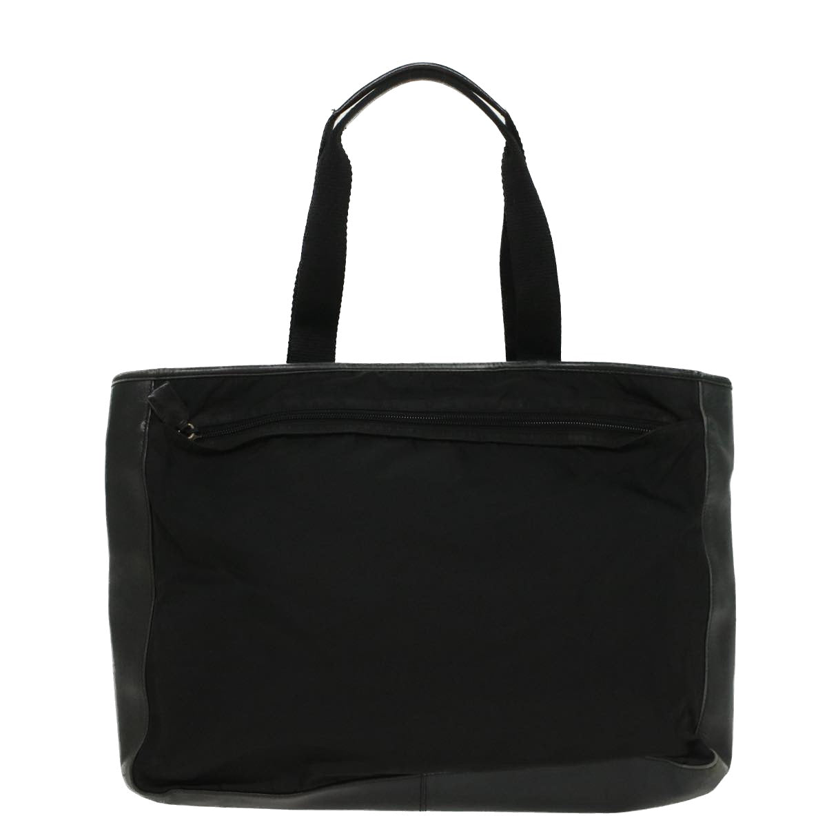 PRADA Tote Bag Nylon Black Auth cl693