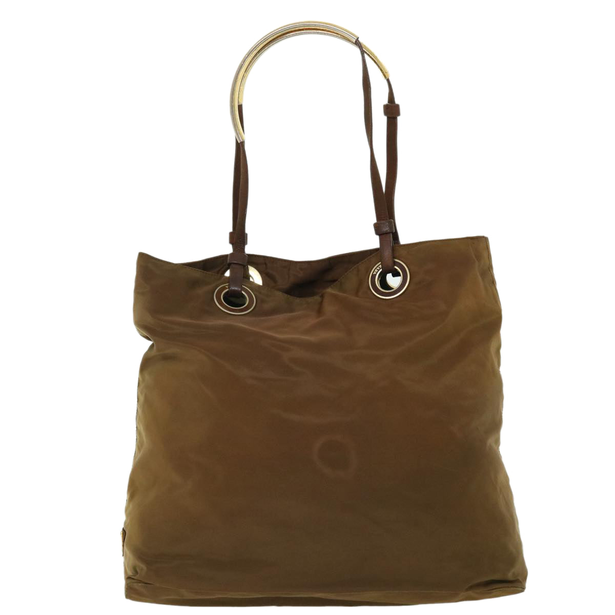 PRADA Tote Bag Nylon Brown Auth cl694