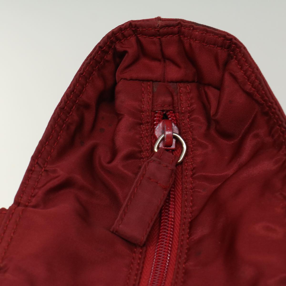 PRADA Tote Bag Nylon Red Auth cl745