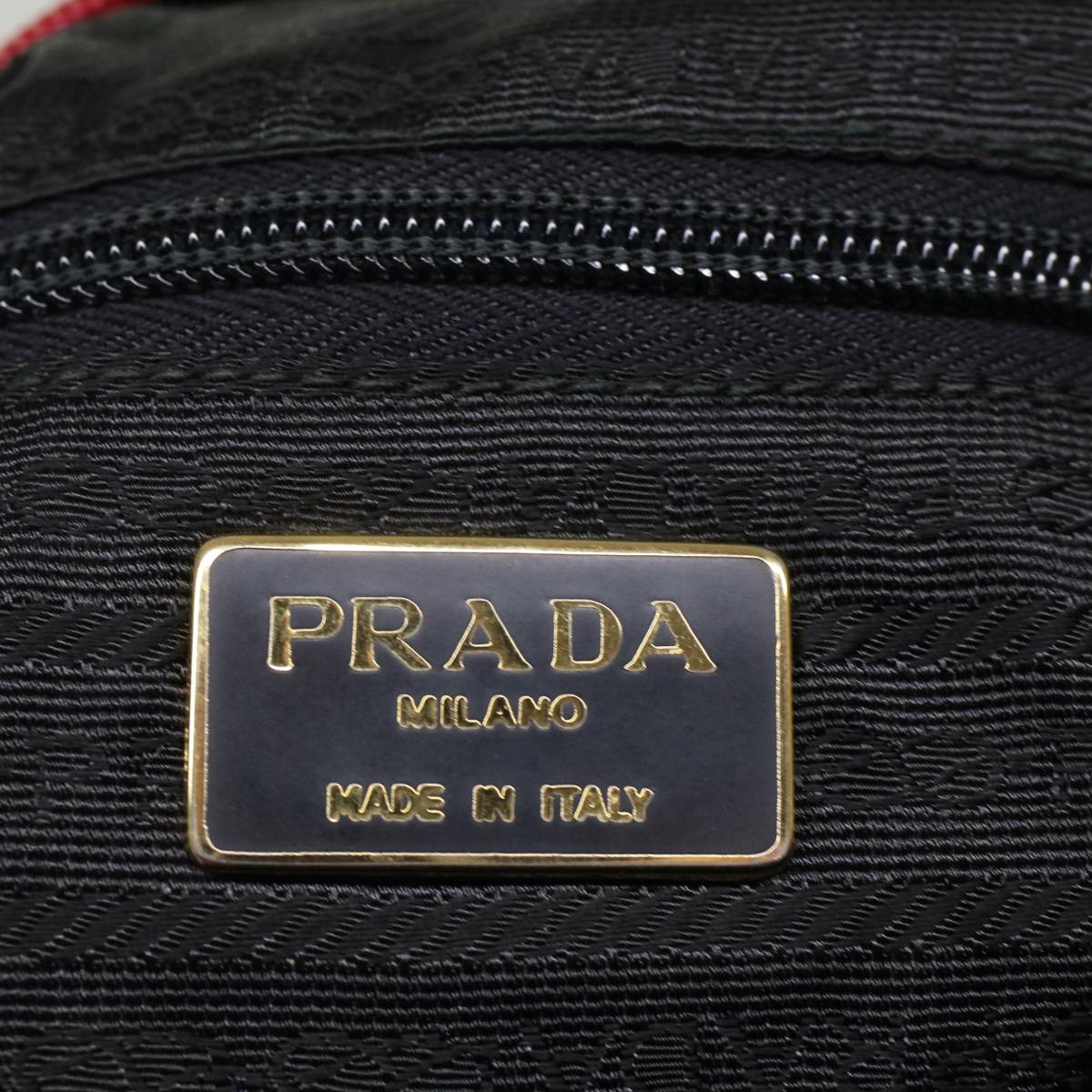 PRADA Tote Bag Nylon Red Auth cl745