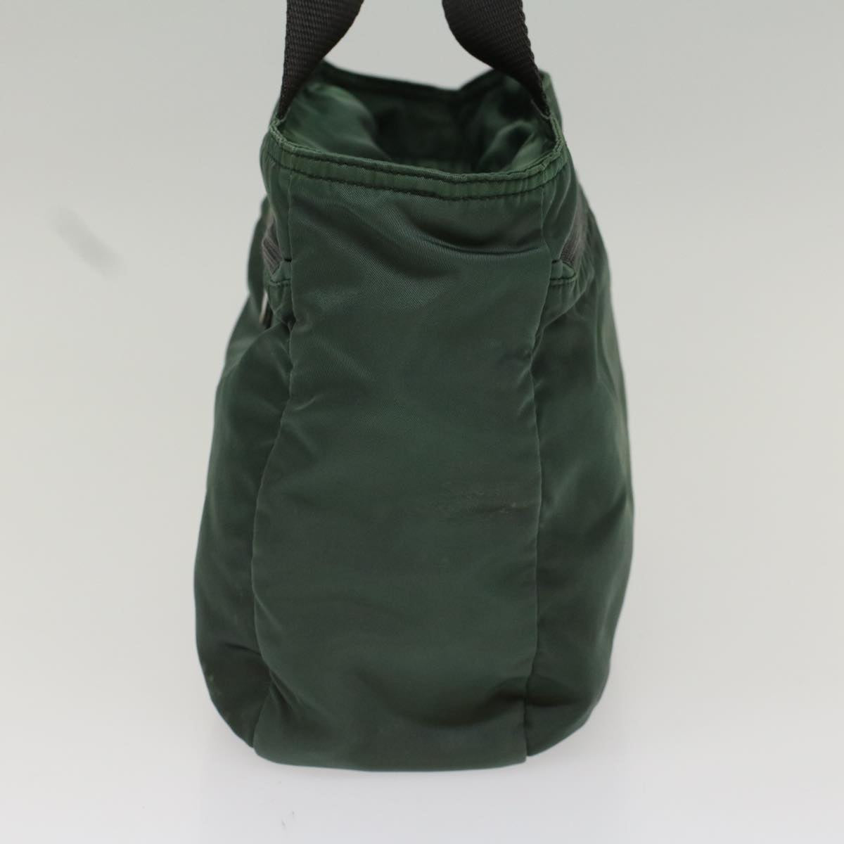 PRADA Tote Bag Nylon Green Auth cl753