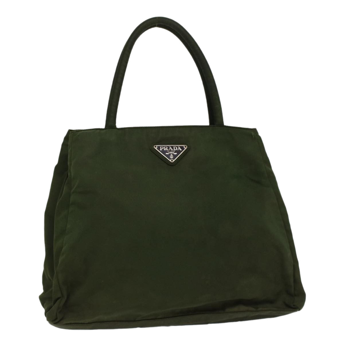 PRADA Hand Bag Nylon Green Auth cl760