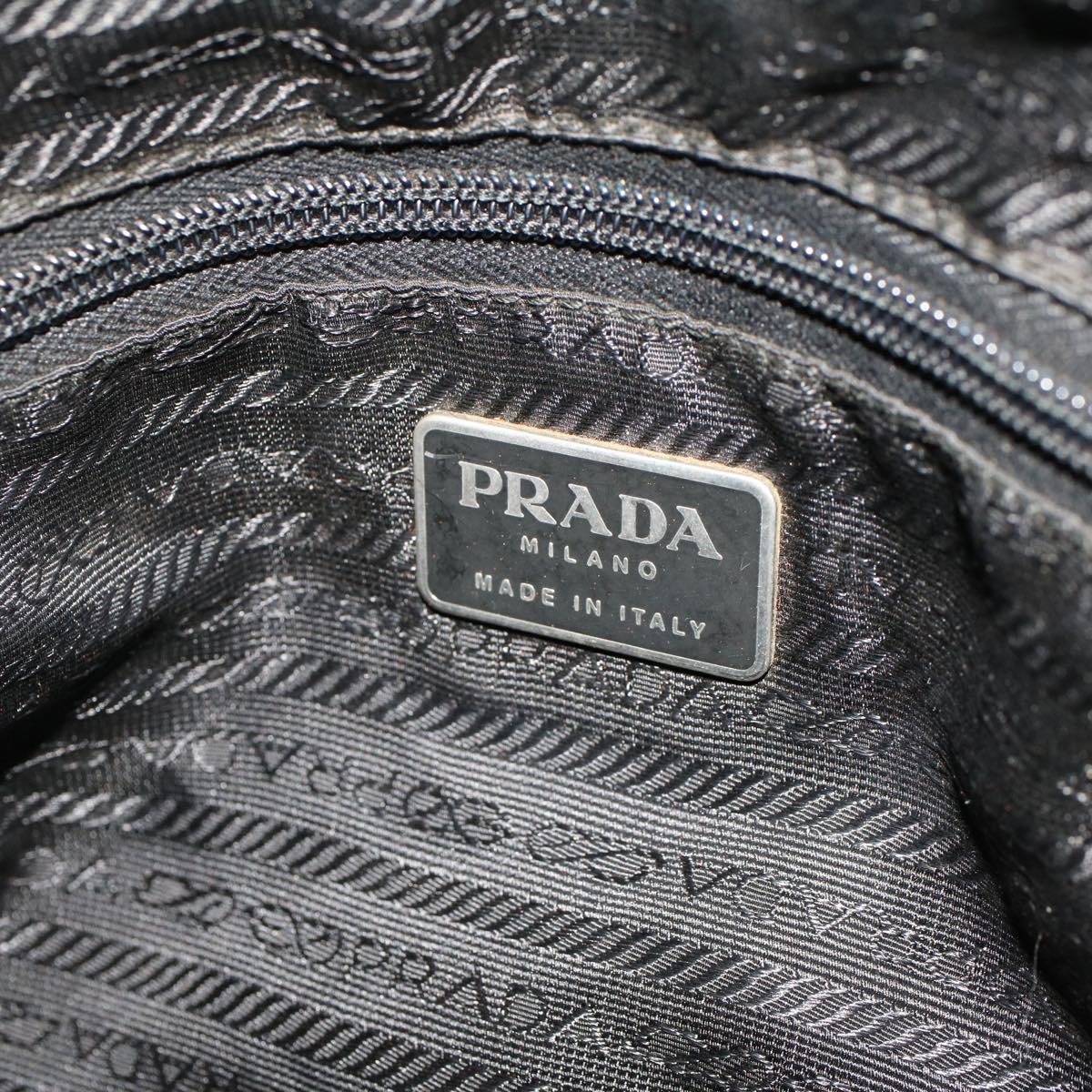 PRADA Hand Bag Nylon Brown Auth cl761