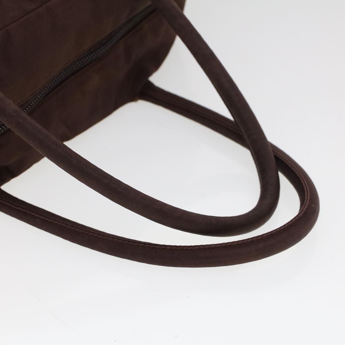 PRADA Hand Bag Nylon Brown Auth cl761