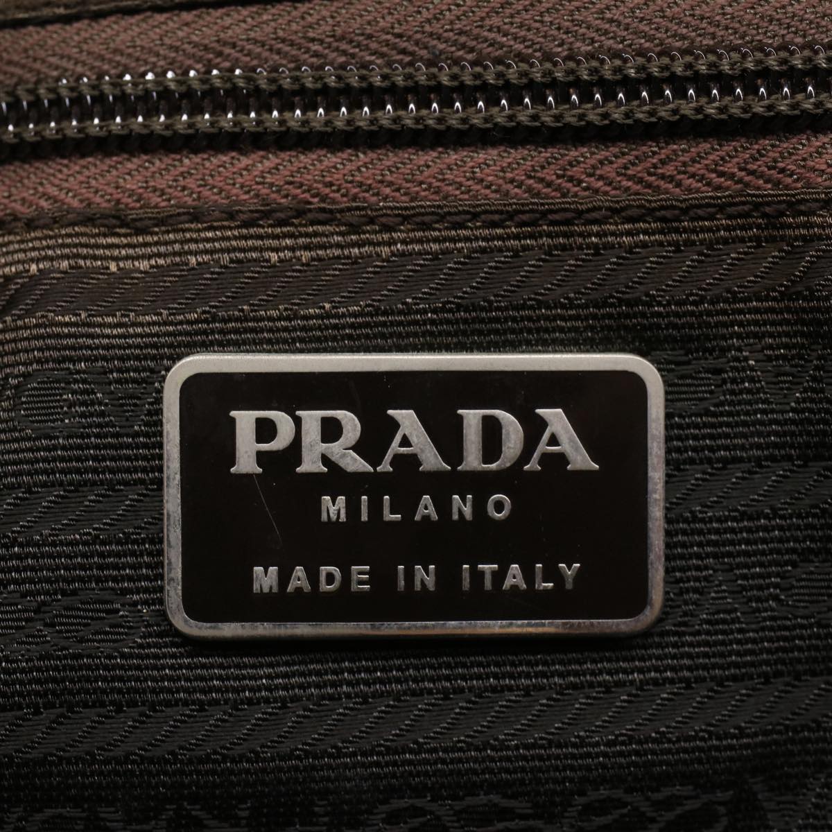 PRADA Hand Bag Nylon Green Auth cl762