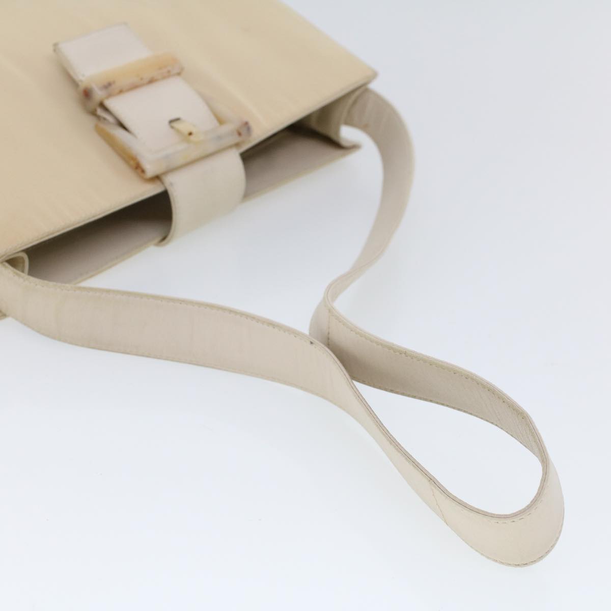 PRADA Shoulder Bag Nylon Beige Auth cl770