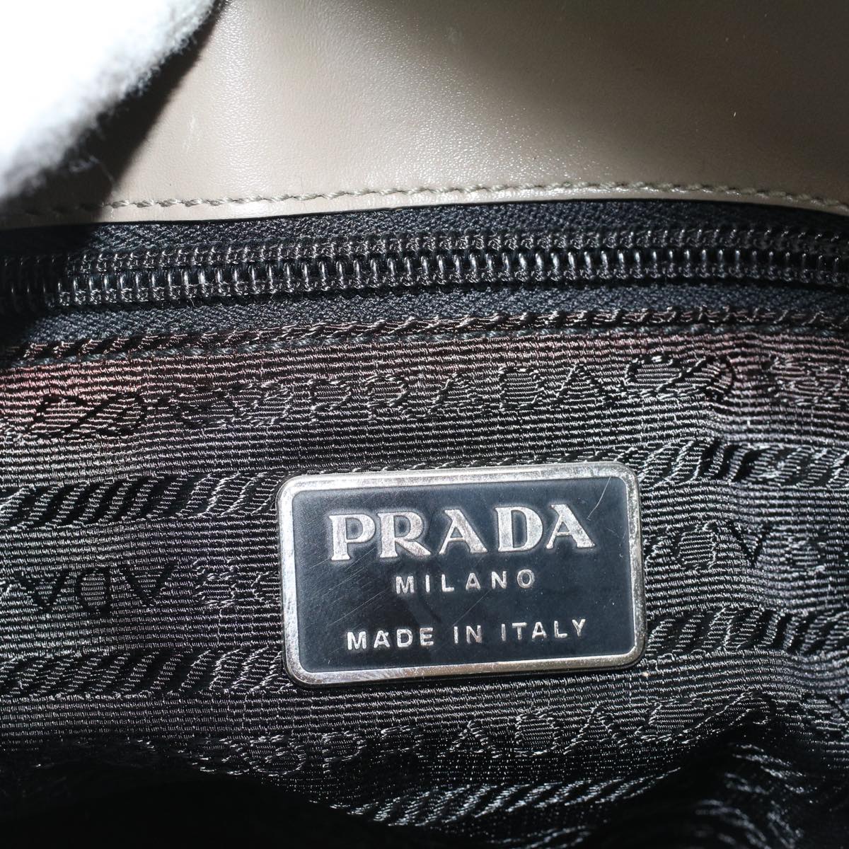 PRADA Shoulder Bag Nylon Khaki Auth cl771