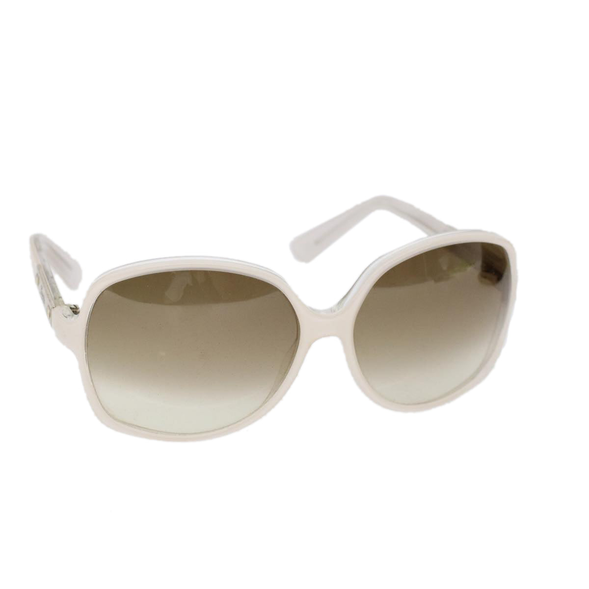 GUCCI Sunglasses Plastic White Auth cl779