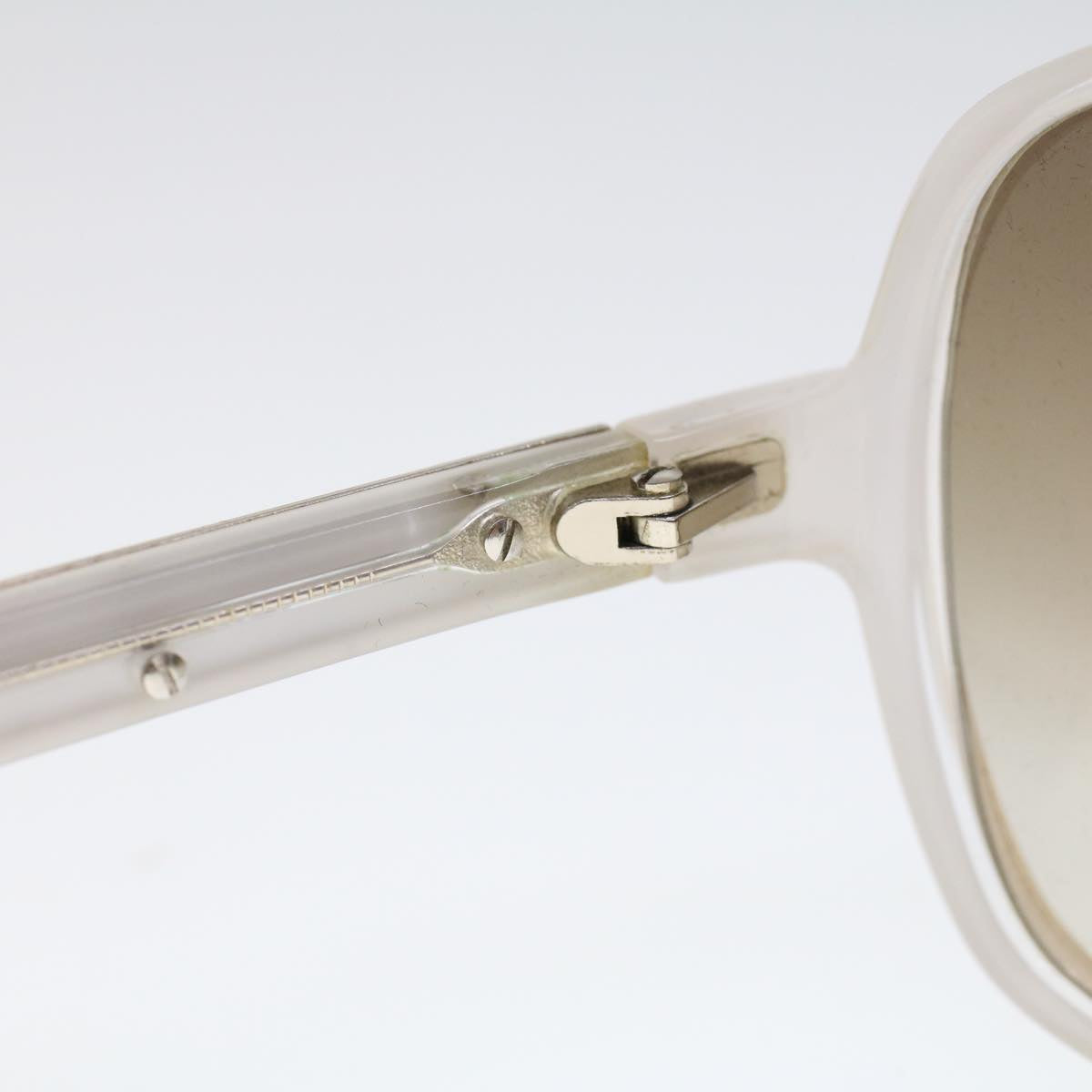 GUCCI Sunglasses Plastic White Auth cl779