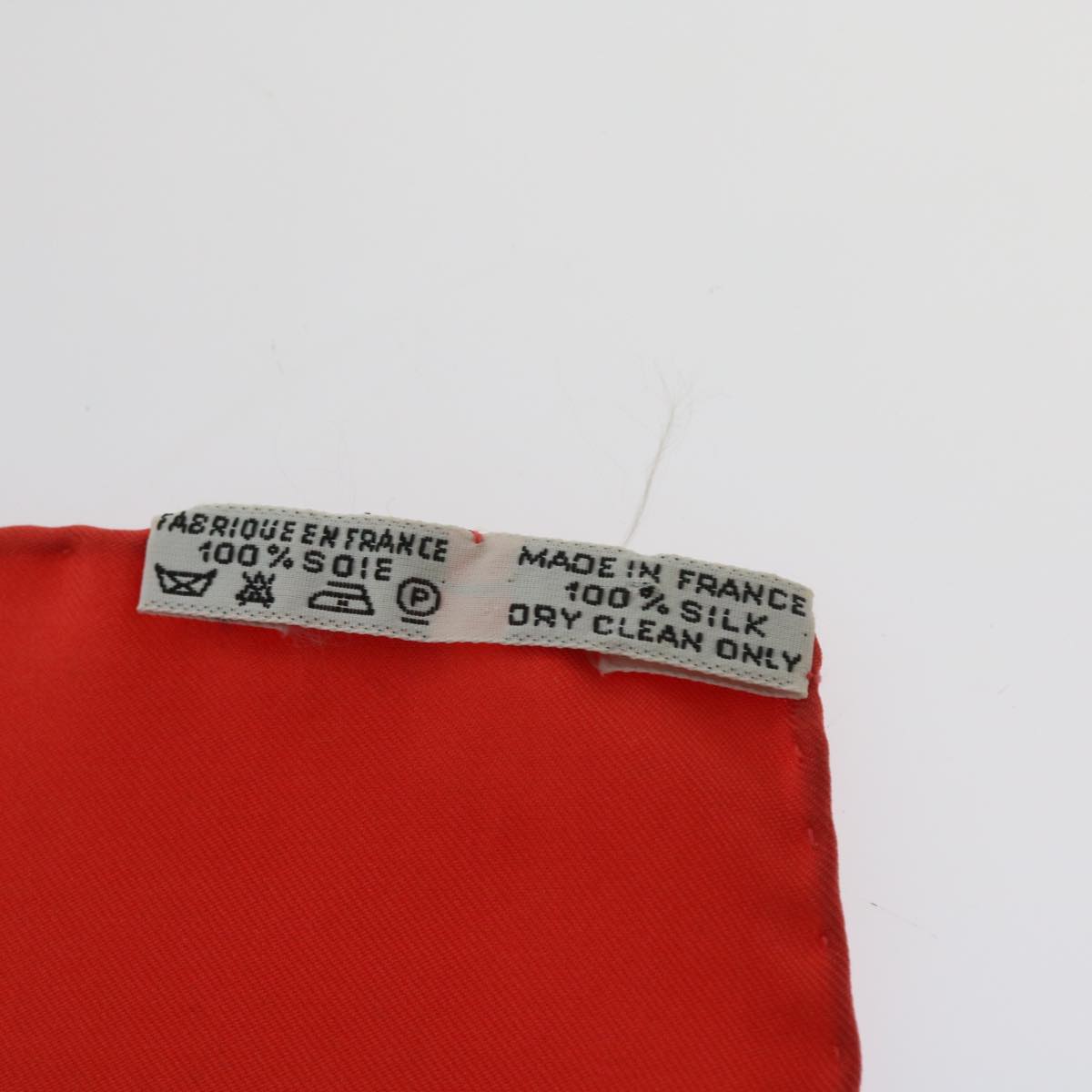 HERMES Carre 90 LES CAVAL D'OR Scarf Silk Red Auth cl815