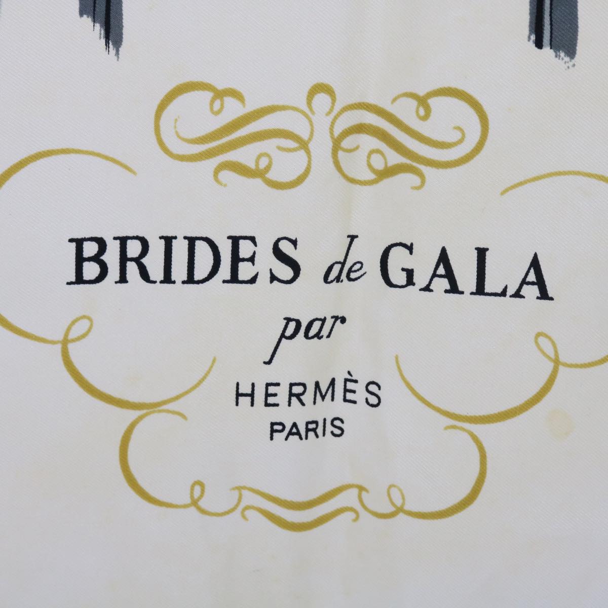 HERMES Carre 90 BRIDES de GALA Scarf Silk Red Auth cl820